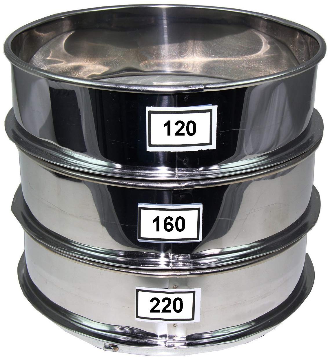 30CM Stainless Steel Herbal Pollen Hash Riddler Stackable Sifter Micron Shaker